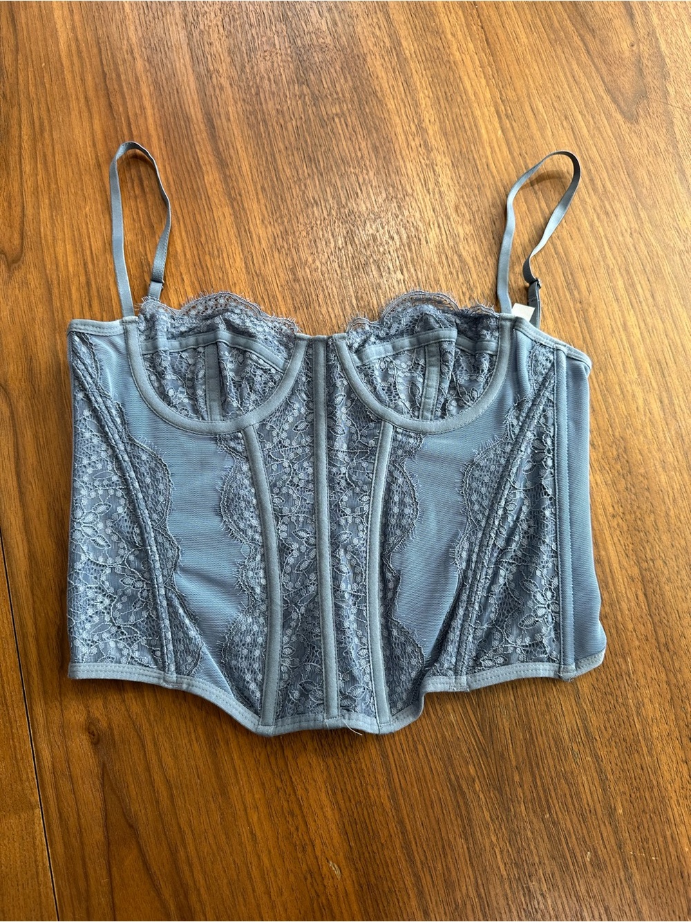 Urban Outfitters Out from Under Modern Love Corset Top - Blue - Size Small